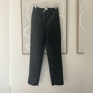 Aritzia Melina black leather pants